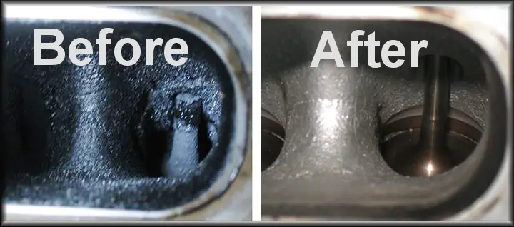 N54 bmw engine before and after walnut blasting